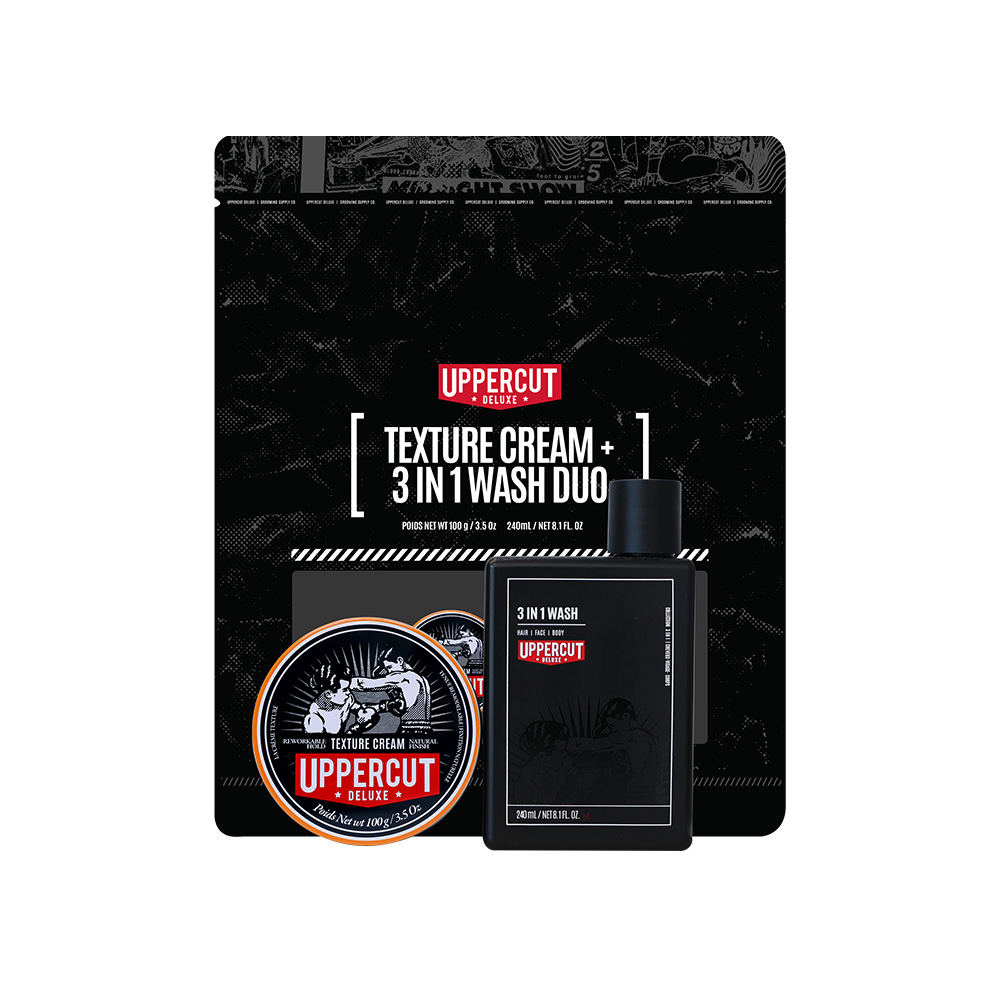 Uppercut Styling & 3 in 1 Wash Kit (Texture Cream)