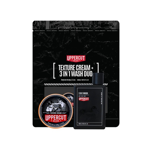 [UPD-545-3] Uppercut Styling & 3 in 1 Wash Kit (Texture Cream)
